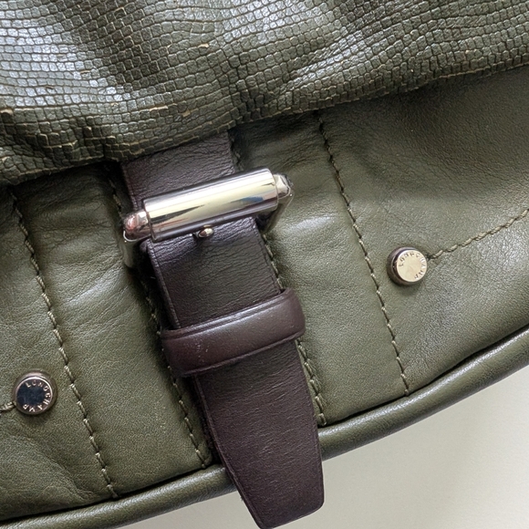 Longchamp Green Leather Balzane Crossbody Saddle Bag - Picture 4 of 14